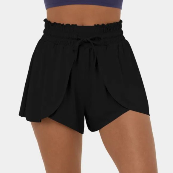 HALARA Pants - HALARA Frill High Waisted Elastic Drawstring Flowy Casual Shorts 3" - Size L